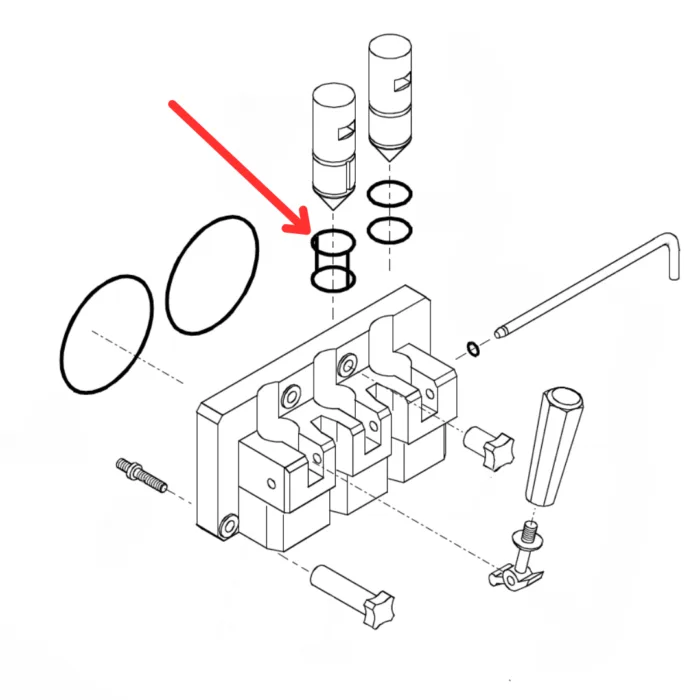 Uszczelka tłoka centralnego 33X32 maszyna soft - silikon - obrazek 2