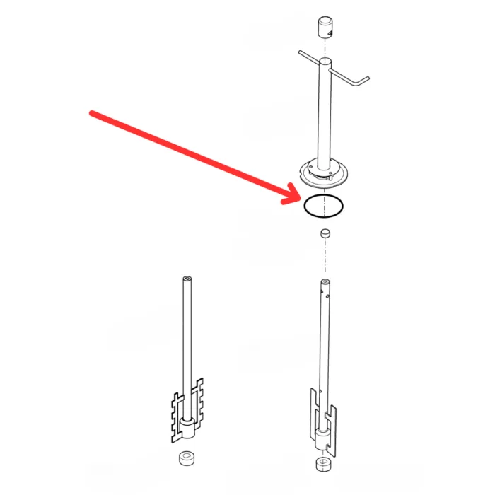 O-ring dolny mieszadła Pastomaster 120 - obrazek 2